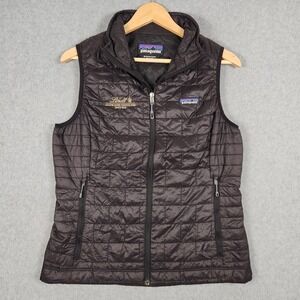 Patagonia Nano Puff Vest Womens Medium Black Lightweight Insulated Full Zip